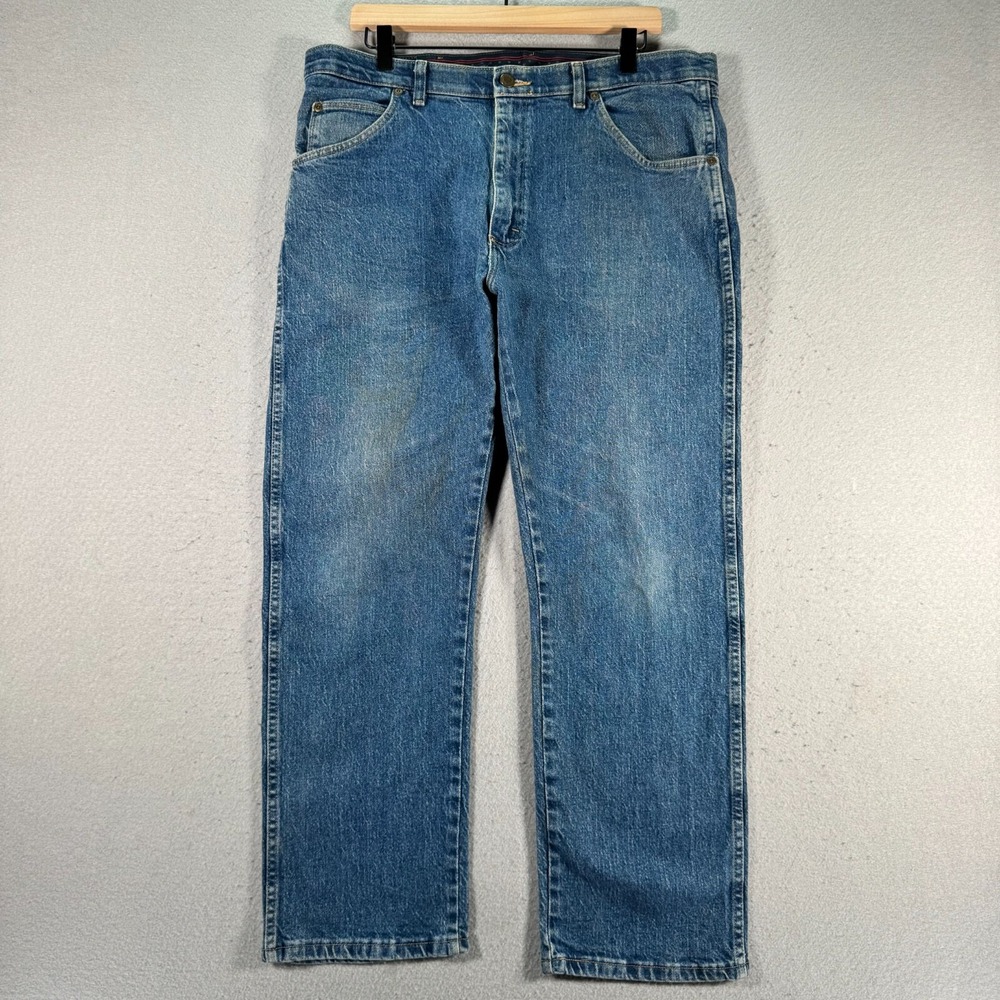 Wrangler Jeans Mens 36x29 Blue Lightwash Comfort Flex‎ Waistband Denim 855WAQD